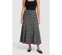 GUESS Gea Flared Midi Skir Jet Black A996 Größe: 44 | Midiröcke Outlet | Damen | Schwarz