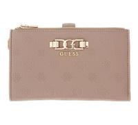 GUESS Geldbörse Anise SLG Double Zip Organizer Dark Taupe Logo