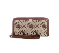 GUESS Geldbörse Audrey Logo SLG Zip Around Wallet Latte Logo braun