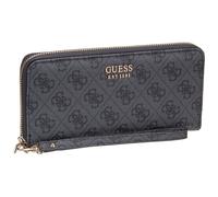 Guess Geldbörse Brenton Slg Large Zip Around Coal Logo Damen