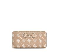 GUESS Carrie Logo Large Zip Around Wallet Biscotti Logo