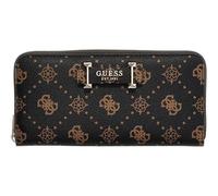 GUESS Geldbörse Carrie Logo Large Zip Around Wallet Espresso Logo Dunkelbraun