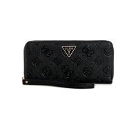 Guess Geldbörse Cresidia II SLG Large Zip Around Damen Schwarz mit schwarzem Logo