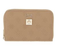 GUESS Ella Logo SLG Zip Around M Beige Logo