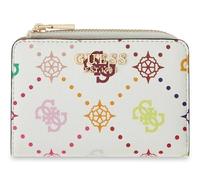 GUESS Geldbörse Emelie Logo SLG Zip-Around Card Case Bone Logo Mehrfarbig