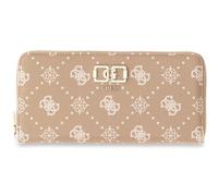 GUESS Geldbörse Emelie Logo SLG Zip Around Wallet Biscotti Logo Hellbraun