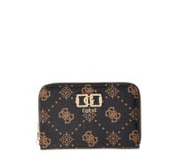 GUESS Geldbörse Emelie Logo SLG Zip Around Wallet Espresso Dunkelbraun M