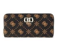 GUESS Geldbörse Emelie Logo SLG Zip Around Wallet Espresso Logo Dunkelbraun