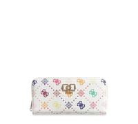 GUESS Geldbörse Emelie Logo SLG Zip Around Wallet Multi Logo weiß