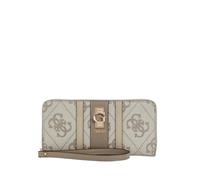 GUESS Geldbörse Erenia Zip Around Wallet Dark Taupe Logo
