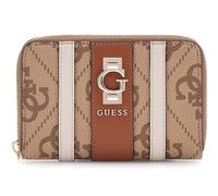 GUESS Geldbörse Erenia Zip Around Wallet Latte Logo braun