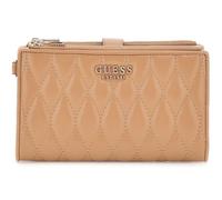 GUESS Geldbörse Handgelenktasche Valla Zip Around Organizer Beige Hellbraun
