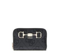 GUESS Geldbörse Janie Logo SLG Zip Around Wallet Coal Logo dunkelgrau
