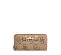 Guess Damen Langbörse Janie Logo SLG Zip Around Large – latte logo