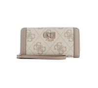 GUESS Geldbörse Karnilla Logo Large Zip-Around L Dunkel-Taupe
