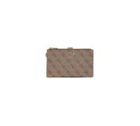 Guess Geldbörse Laurel II mit doppeltem Reißverschluss, Latte-Logo, Einheitsgröße