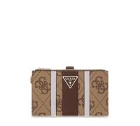 GUESS Geldbörse Laurel II SLG Double Zip Organizer - Latte Logo Hellbraun