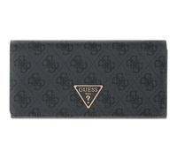 Guess Geldbörse Laurel II SLG Flap Organizer 6cc 20 cm Coal Logo dunkelgrau