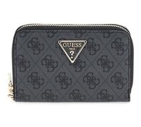 GUESS Geldbörse Laurel II SLG Medium Double Zip Wallet Coal Logo dunkelgrau