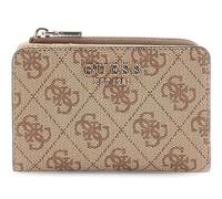 GUESS Laurel II SLG Zip Around Card Case Latte Logo