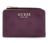 GUESS Laurel II SLG Zip Around Card Case Wine Logo