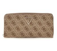 GUESS Geldbörse Laurel SLG Large Zip Around Wallet Latte Logo Hellbraun