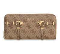 GUESS Geldbörse Leona Logo SLG Zip Around Wallet Latte Logo Hellbraun