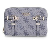 GUESS Geldbörse Leona Logo SLG Zip Around Wallet Slate Logo blaugrau