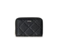Guess Reißverschlussbörse Damen Libby SLG Medium Zip Around Schwarz (SWGG)