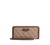 GUESS Geldbörse Lindsey SLG Zip Around Wallet Latte Logo braun