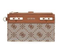 GUESS Melinda Logo SLG Double Zip Organizer Latte Logo