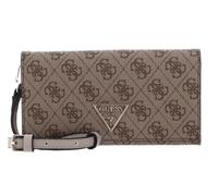 GUESS Geldbörse Umhängetasche Laurel SLG Crossbody Flap Wrist Latte Logo braun