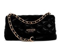 GUESS Gepolsterte Umhängetasche, 1981 EST, Schwarz mit silberfarbener Kette, Schwarz
