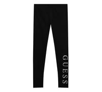 GUESS Girls' Big Logo Leggings, Jet Black, 10