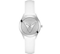 Quarzuhr GUESS "GLITZ PLAQUE", weiß, Armbanduhren, Damen (71950600-0) weiß