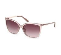Guess Sonnenbrille GU00150-H Damen Glänzend Beige/Braun Quadratisch Größe 59