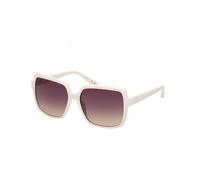 Guess Damen GU00157 21B Gläser SONNENBRILLEN Injiziert Weiß Rauch Quadratisch Normal