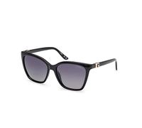 Guess Sonnenbrille GU00191 01D Damen – 56 mm, quadratisch, polarisiert, Schwarz