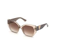 Guess Damen GU7741 57G Gläser SONNENBRILLEN Injiziert Beige Braun Geometrisch Normal Spiegel