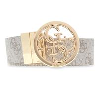 GUESS Gürtel Noelle Nolana Belt W95 Dark Taupe Logo kürzbar wendbar
