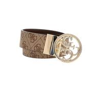 GUESS Gürtel Noelle Nolana Belt W95 Latte Logo braun kürzbar wendbar