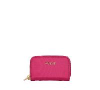 GUESS - Guess Certosa Nylon Double Zip Mini Wallet, Etui, Pink