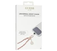 Guess Universal-Handschlaufe GUOUCHSAMC4P Rosa Saffiano mit Kette & 4G-Anhänger