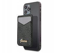 Guess Kreditkartenetui GUWMS4GTLBK mit Magsafe aus Leder für iPhone 12, Grau