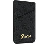 Guess GUWMS4GTLBK Kreditkartenetui mit Magsafe aus Leder für iPhone 12, Grau