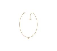 Guess Halskette aus gelbem Stahl und weißem Kunststein, One Size