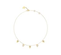 GUESS Halskette By Your Side 16-18" Heart Charms Necklace Yellow Gold goldfarben