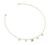GUESS Halskette Secret Garden 16-18" Flower Charms Necklace Yellow Gold goldfarben