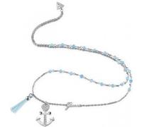 Guess Halskette UBN85113 40cm Silber Blau Damen Schmuck