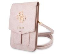 Guess Handtasche - elegante Umhängetasche für Smartphones mit goldenem Big Logo, AllOver 4G Logo Serie